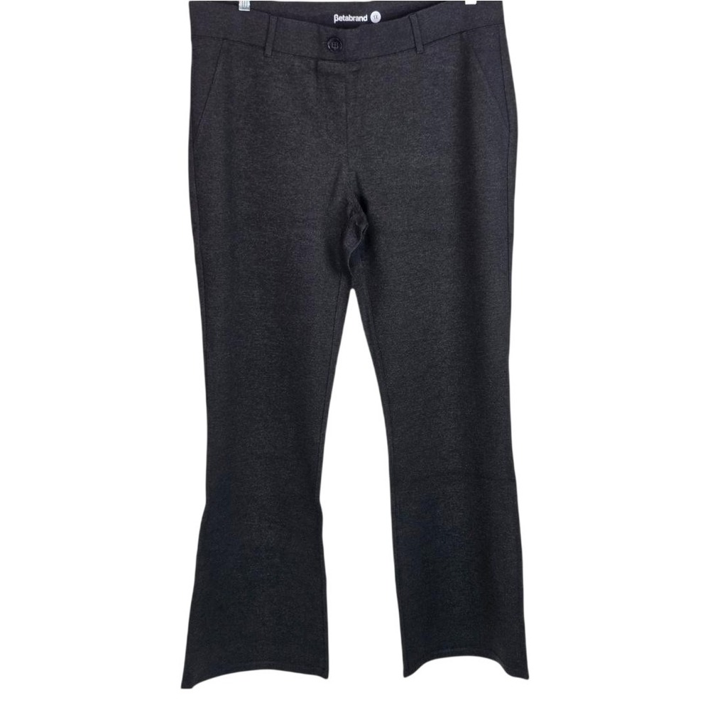 Betabrand‎ Pants Womens 1X Gray Ponte Bootcut Classic Dress Yoga Office Stretch